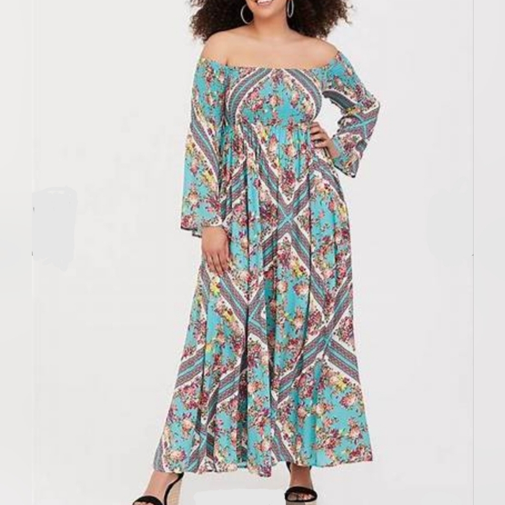 Torrid challis maxi dress